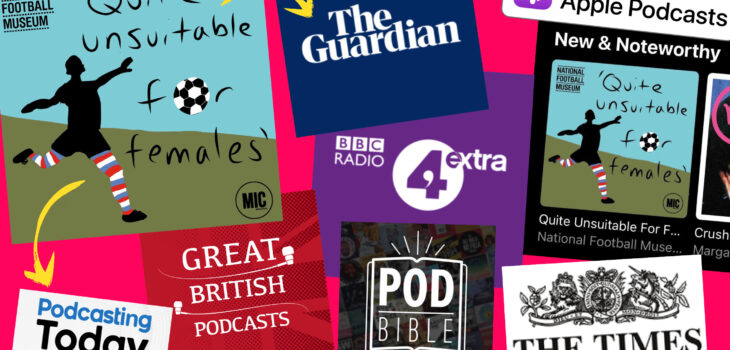 a graphic that shows logos of media platforms like the guardian, the times and bbc
