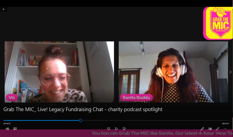screengrab of the legacy fundraising chat grab the mic live