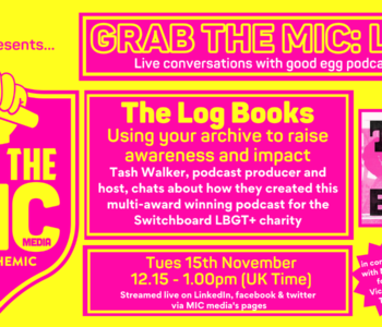 the log books grab the mic graphic