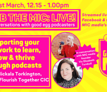 flourish grab the mic: live graphic